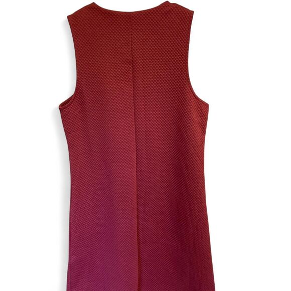 Black Swan Women's Shift Dress Burgundy Quilted Lace Up Medium - Picture 4 of 6